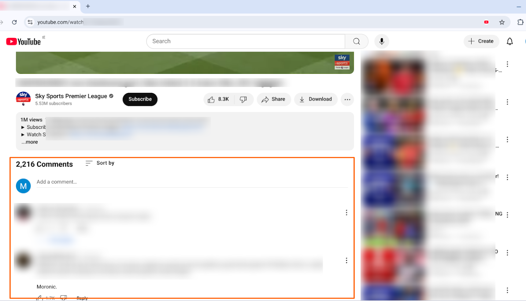 Block Comments Section on YouTube