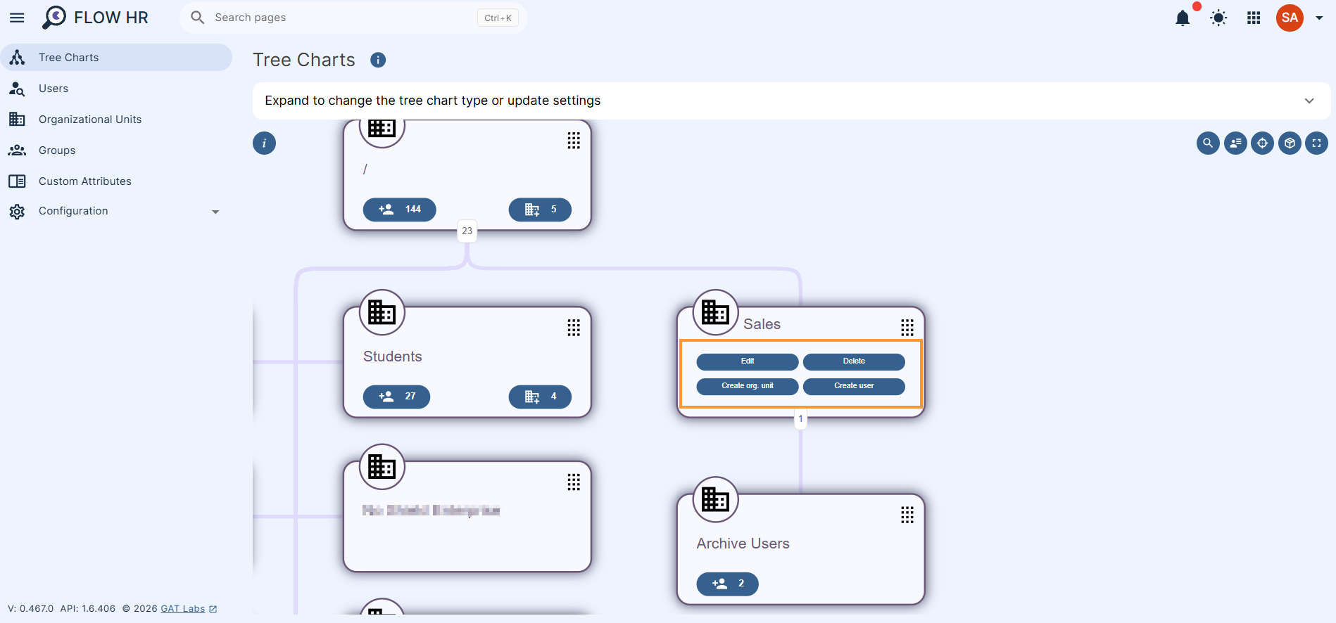 Click on the organization unit to edit, delete, or create an org. unit, and create a user. Edit - allows the Admins to update the org unit. General - update the name, parent path, or description Members - view the existing members of the org. unit. Move other users to the selected OU Display users from the sub. ous Save - apply and save the changes Delete - delete the Org. Unit. Create org. unit - allows the Google Admin to create a new org. Unit and add it to any parent OU, alongside adding users to the org. unit Create user - allows creation and onboarding of a brand new account to the domain. Along with the creation, any data can be assigned to the account as below General info - In this tab, you can edit general user information such as password, email, first name, last name, and many more. Groups - You will find here the groups in which the selected user is a member. You will also learn what role they play in them. Contacts - Add contacts to the account Email details - Add aliases, delegations, forwarding, auto-reply, signature, filters Custom attributes - In this tab, you can modify custom attribute values for the selected user. Move users to a different Org. Units The Admins can easily move users from one org. unit to another just by drag-dropping the account to a different OU.