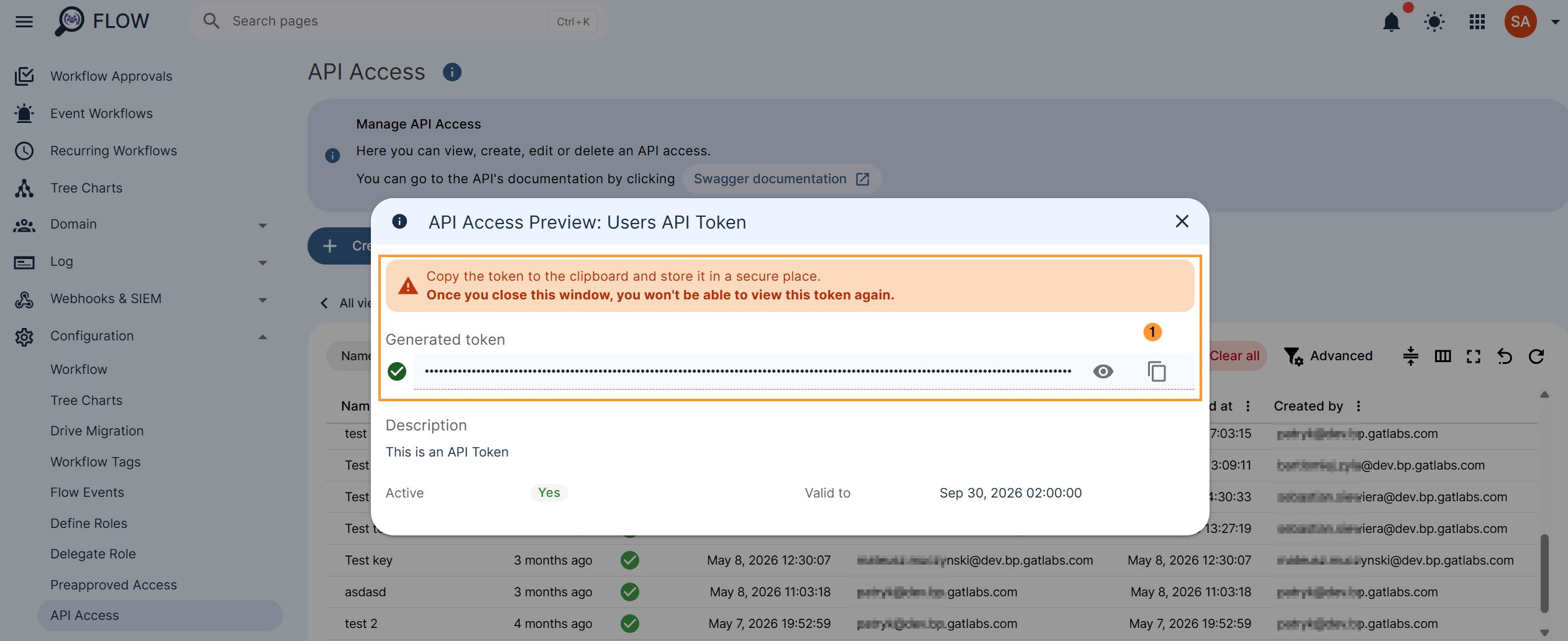 API Access Preview 