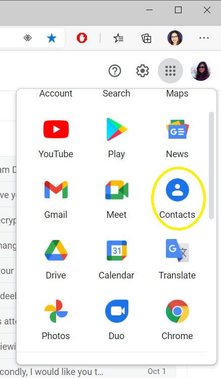 Method I: Adding contacts in Gmail from scratch