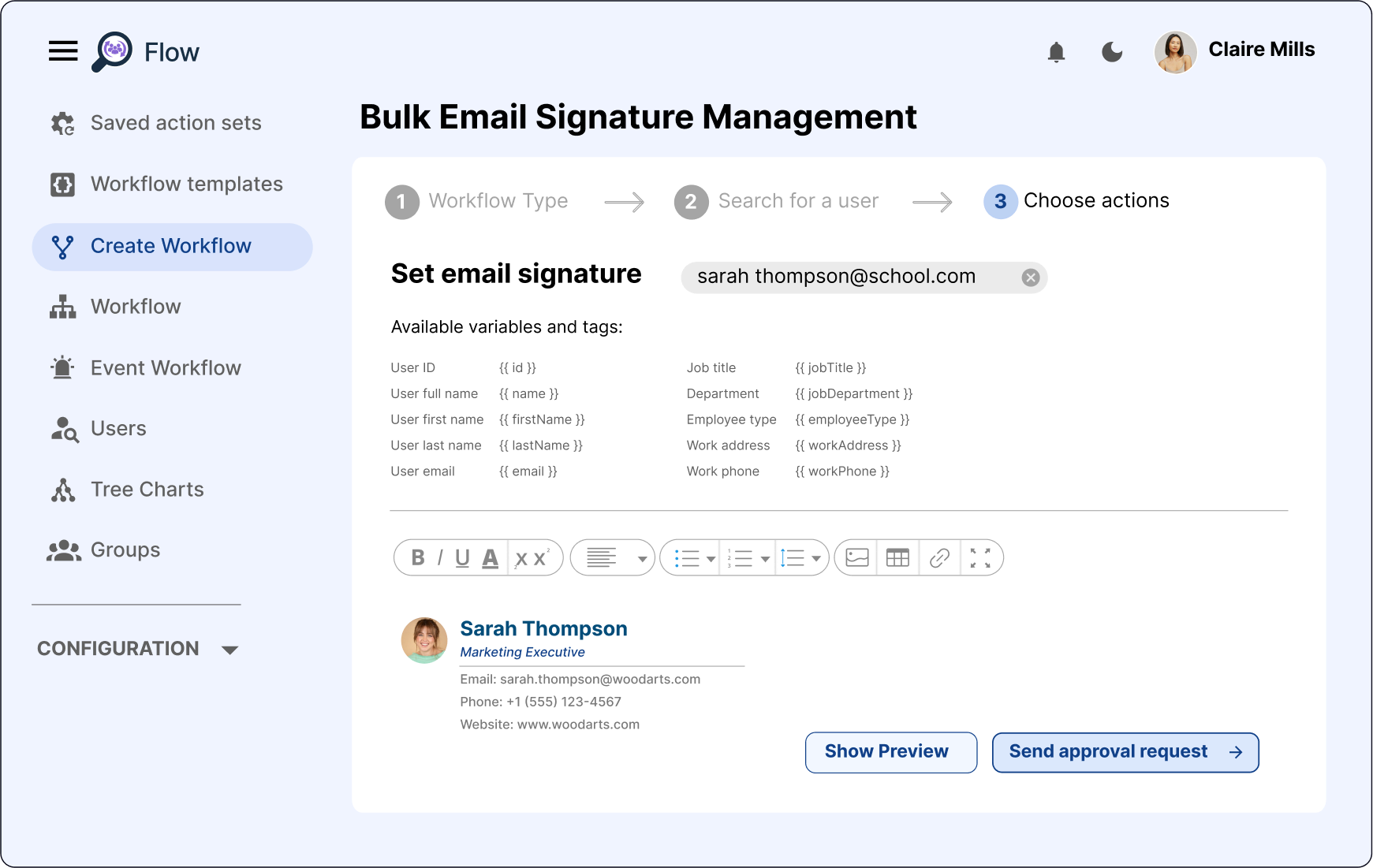 Bulk Email Signature GAT Flow