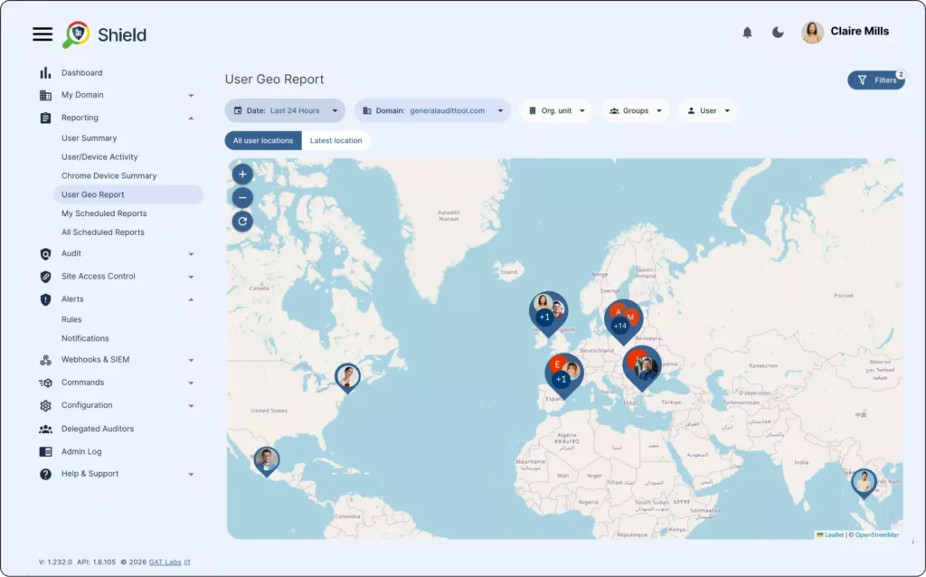 Geo Location chromebooks