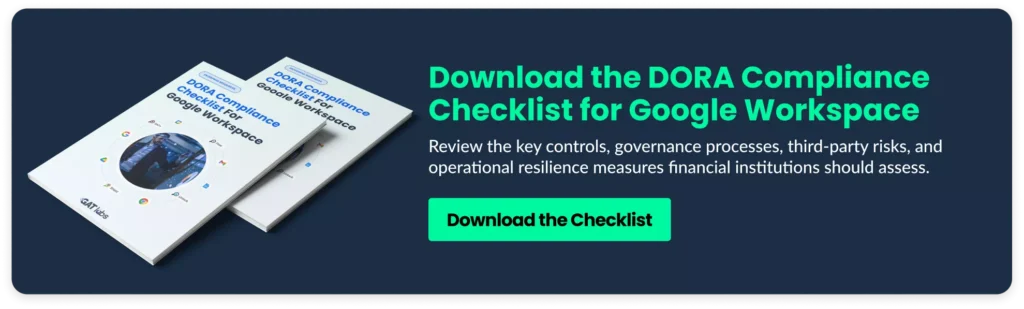 DORA Compliance Checklist