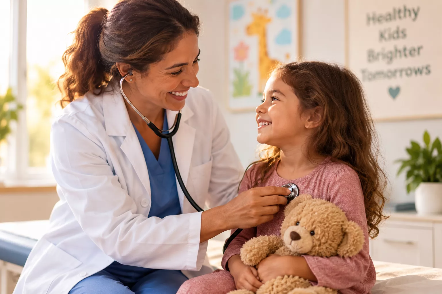 Healthcare professional working with a patient