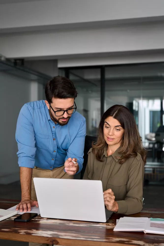 Government employees collaborating
